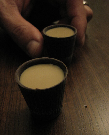 Chocolate Shot Cups With Baileys